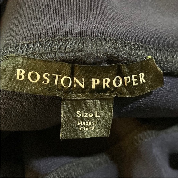 Boston Proper Navy Pant Suit, size L, EUC - Picture 10 of 13